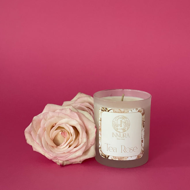 Tea Rose Scented Candle