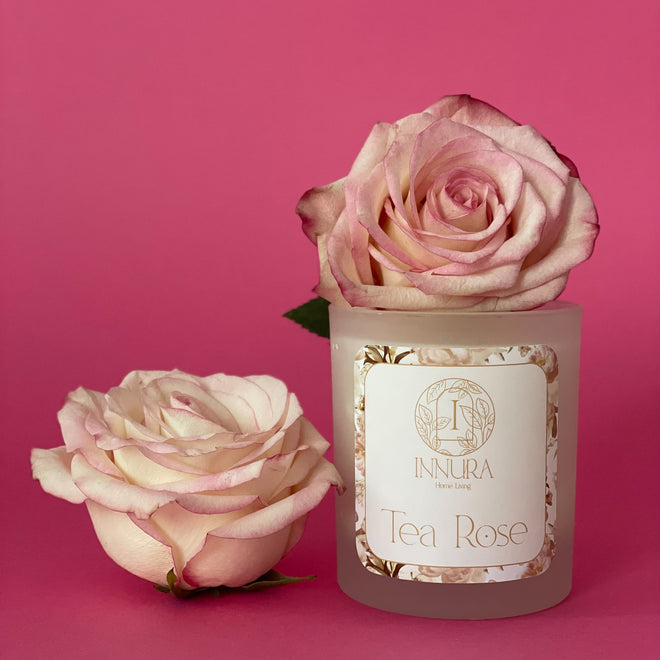 Tea Rose Scented Candle