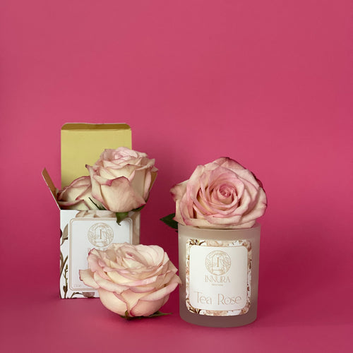 Tea Rose Scented Candle