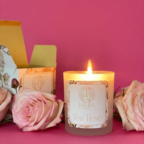 Tea Rose Scented Candle